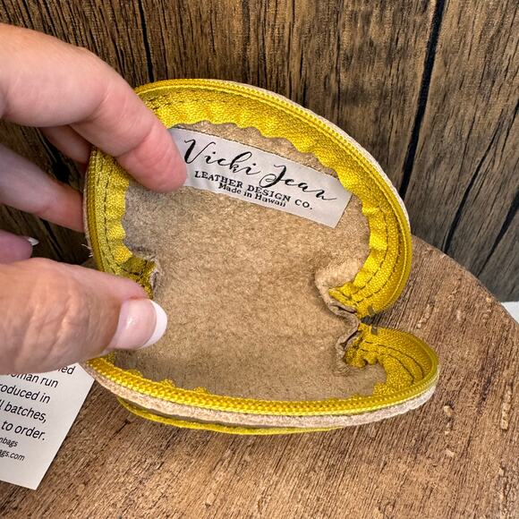 Genuine Leather Makeup Bag Cosmetics Bag NEW Boho Travel Small batch Sustainable - Picture 5 of 9